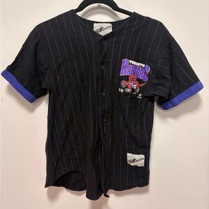 Toronto Raptors Black Pinstripe Shirt